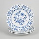 Meissen Blue Onion, set of three dinner plates.