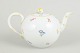 Meissen, teapot with polychrome flower decoration.