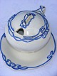 German Faience. 
Villeroy & Boch 
Dresden, "Blue 
Olga" Beautiful 
mustardpot. 
Bredte 13 cms. 
Height ...