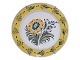 Kellinghusen fajance, tallerken med blomster fra perioden 1763 til 1860.Diameter 22,7 ...
