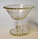 Sukkerkumme i presset glas, 19. årh. Danmark. H.: 8 cm. Dia.: 9 cm. 