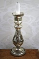 Large antique mouth-blown candlestick in Mercury Glass ...