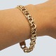 Kraftigt bismarckarmbånd i 8 kt. guld, b. 10 mm