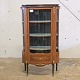 Vitrine med buet front rosentræ140 cm