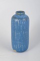 Gunnar Nylund for Rörstrand, vase.Cylinderformet vase i stentøj med karakteristisk rillet ...