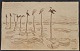 Kyhn, Knud (1880 - 1969) Danmark: Fugle på pæle. Pen på papir. Signeret 1944. 14,5 x 23 ...
