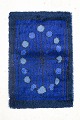 Swedish handwoven rya carpet.Handwoven wool rya carpet with a deep pile featuring a stylised ...