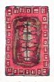 Swedish handwoven rya carpet.Handwoven wool rya carpet with a deep pile and a bold geometric ...