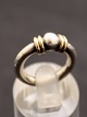 Sterling sølv ring med guld ringe