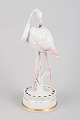Rosenthal, art deco blomsterholder.Elegant blomsterholder udformet som en flamingo i glaseret ...