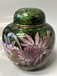 Cloisonné Tedåse i flotte farver Højde: 10,5 cm. Perfekt stand.