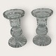 Crystal candlesticks with many cuts, 16.5cm high, diameter 9.5cm *Good condition*