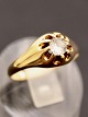 14 karat guld ring størrelse 58 med zirkon stemplet PC 585 for guldsmed P Christensen København ...