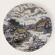 Myott, Fine Staffordshire Ware, Rural Scene, Tallerken, 22,5cm i diameter *med enkelte svage ...