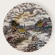 Myott, Fine Staffordshire Ware, Rural Scene, Dyb tallerken, 22,5cm i diameter *med enkelte svage ...