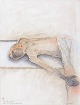 Nis Schmidt, "Graven", mixed media på papir, listet ...