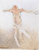 Nis Schmidt, "Påske II", mixed media på papir, listet ...