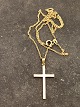 14 karat guld kors 2 x 3,3 cm. og 14 karat guld kæde 48 cm. emne nr. 645315