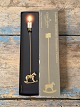 Georg Jensen forgyldt lysholder - Gyngehest fra 1996Længde 16 cm.