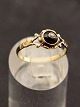 14 karat guld ring størrelse 59 med onyx og lille perle stemplet 585 emne nr. 645495