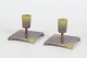 Ystad Brons, set of two Art Deco candlesticks.