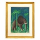 Scherfig litografi elefantHans Christian Scherfig, 1905-79, litografiAfrikansk elefant, ...