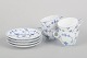 Royal Copenhagen, Blue Fluted Plain, set of four coffee cups and saucers.Set of four ...
