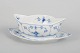 Royal Copenhagen, Blue Fluted Plain, sauceboat on stand.Porcelain sauceboat on integral ...