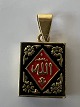 Bog Vedhæng / Charms i 18 karat guld.Stemplet 750.Højde med øsken 2,1 cm.Pæn og ...