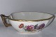 Skål med håndtag i porcelæn fra Royal Copenhagen. Dekoreret i Saxisk blomst. 1. sortering. ...