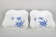 Royal Copenhagen Blue Flower Curved, pair of square bowls.Pair of square bowls in ...