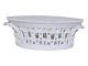 Royal Copenhagen White Flora Danica—also known as the "Pearl Service"—oval fruit ...