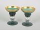 Theresienthal, pair of large wine glasses.Pair of large crystal wine glasses by ...