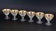 Theresienthal, set of six champagne coupes.Set of six crystal champagne coupes by ...