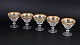 Theresienthal, set of five champagne coupes.Set of five crystal champagne coupes by ...