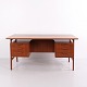Vintage Danish Modern Model 75 executive desk designed by Gunni Omann and manufactured by Omann ...