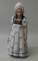 Dahl Jensen figur 1219 Pige "Hanne" (hvid med blomster) (DJ) 21 cm
