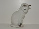 Bing & Grøndahl Figur, lille hvid Kat.Dekorationsnummer 2453.1. sortering.Højde 10,5 ...