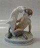 Royal Copenhagen figurine 0498 RC Faun with goat 13.5 x 11 cm. Chr. Thomsen 1906 
(498-1012)