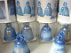 
 Bing og 
Grøndahls 
Årsklokker 125 
kr. stk. højde 
13 cm, haves 
årgang:
   ...