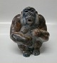 Arne Ingdam Gorilla 19 cm Super keramisk figur af en abe