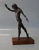 Sterett-Gittings Kelsey Bronze Balletpige med løftet hånd 24 cm på træfod Nr 7 af 500 Royal ...