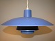 Poul Henningsen, PH 4/3 Loftslampe i den udgåede blå farve.Diameter 40 cm. Fin fejlfri ...
