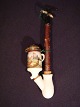 Old porcelain 
long pipe
with deer 
motif