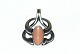 Georg Jensen, 2006 Year neck pendant in silver with pink stones