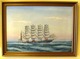 maleri af 5 
masters skib
sign H.G. 
østergård   50 
x 70 cm