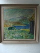 Eyvind 
Falk-Rønne 
(1914-76):
"Landskab med 
bjerge"
Olie på 
lærred.
Sign.: EFR
55x55 ...