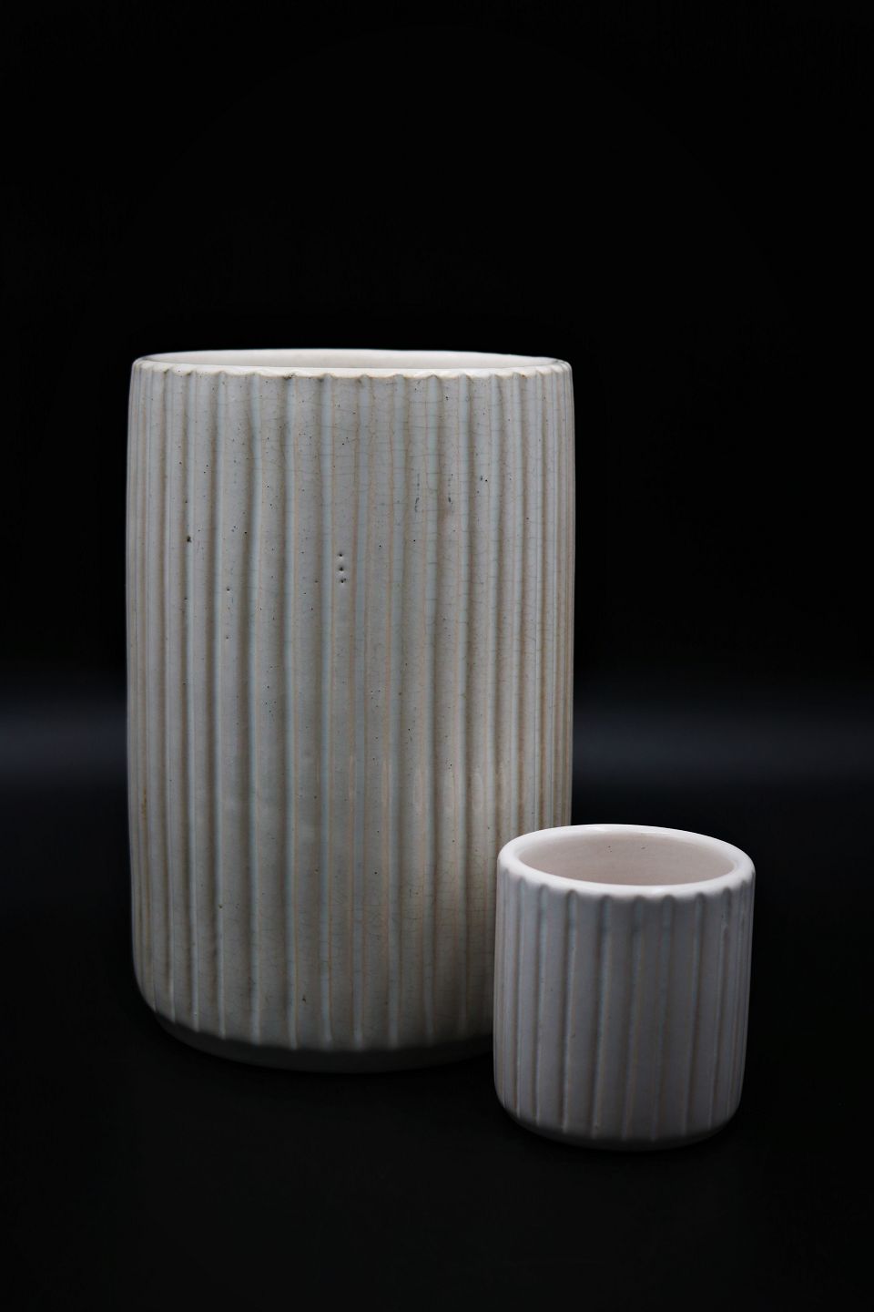 K&Co Glaseret , rillet keramik vaser fra - Danmark. ...