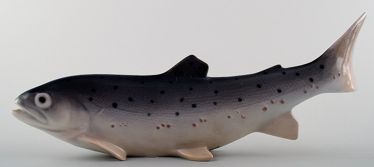 Royal Copenhagen trout, fish figurine.