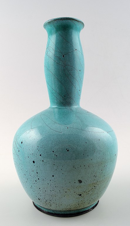 Kähler, HAK, glazed vase, bottle-shaped, 1930s.
Designed by Svend Hammershoi.